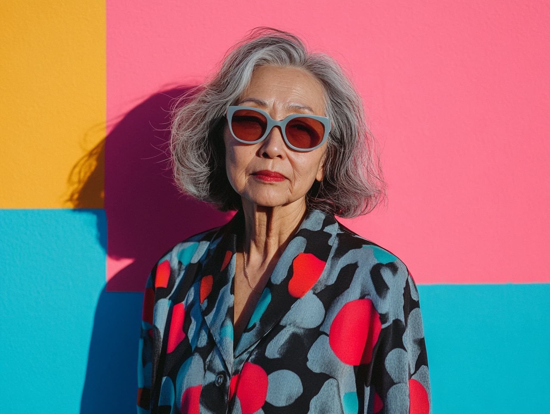 Older woman with sunglasses