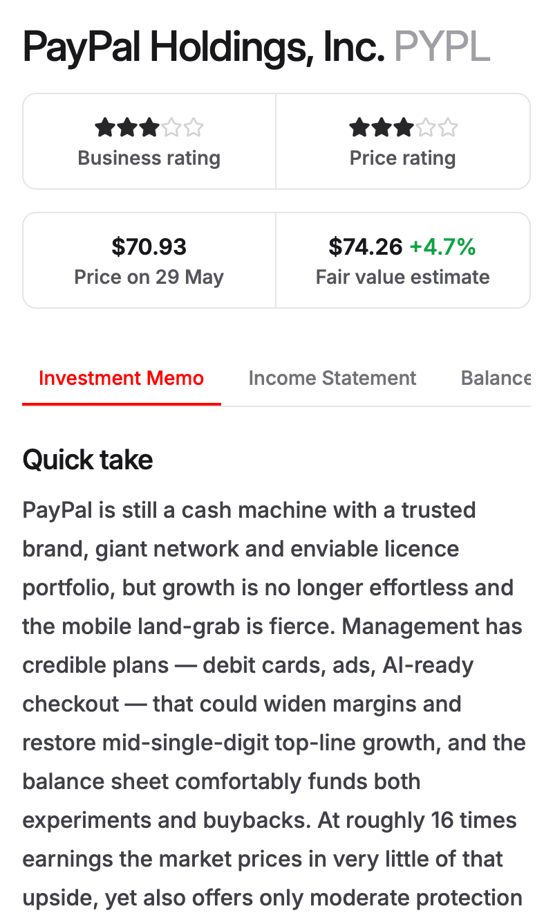 Screenshot of Chadwin (mobile)